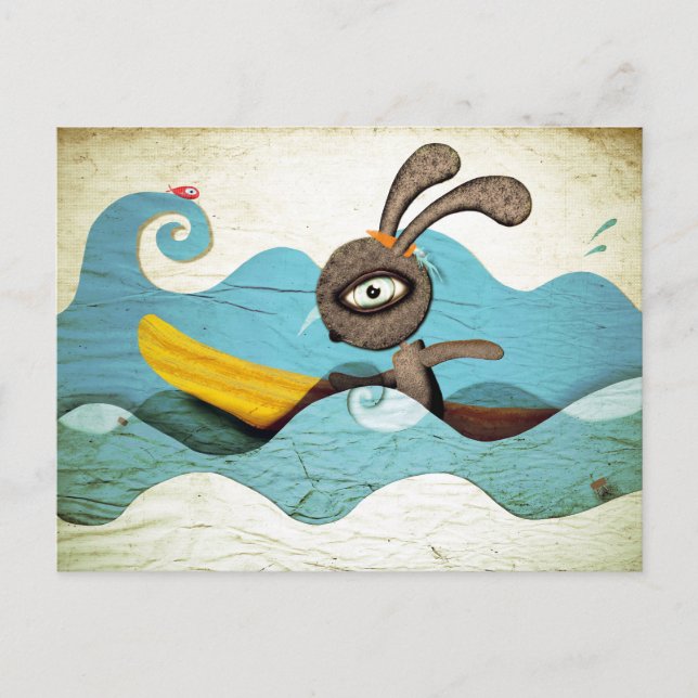 Carte Postale Vagues de surf (Devant)