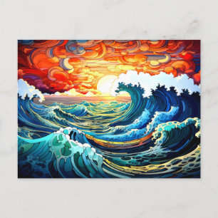 Carte Postale Vagues épiques 12