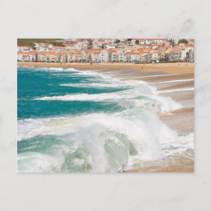 Carte Postale vagues estivales à Nazare