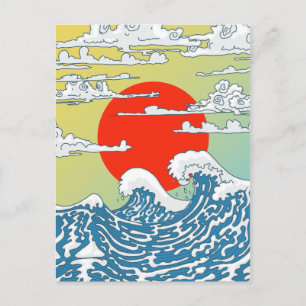 Carte Postale Vagues Japonaises