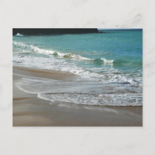 Carte Postale Vagues sur la plage bleu turquoise Océan