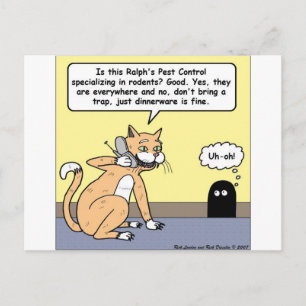 Carte Postale Vaisselle Chat & Souris Cadeaux de dessins animés 