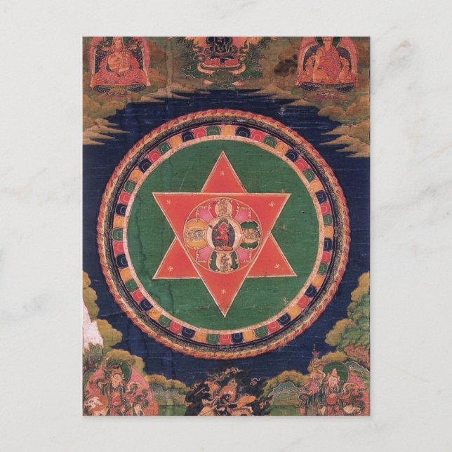 Carte Postale Vajravarahi Vajrayogini Bouddhiste Tibétain Mandal (Devant)