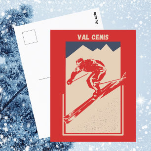 Carte Postale Val Cenis Station de ski en Savoie, France - Retro