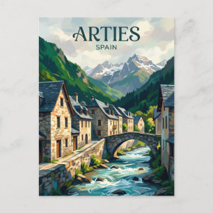 Carte Postale Val d'Aran - Village d'Arties Espagne