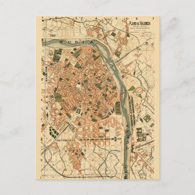 Carte Postale Valence Espagne 1904 (Devant)