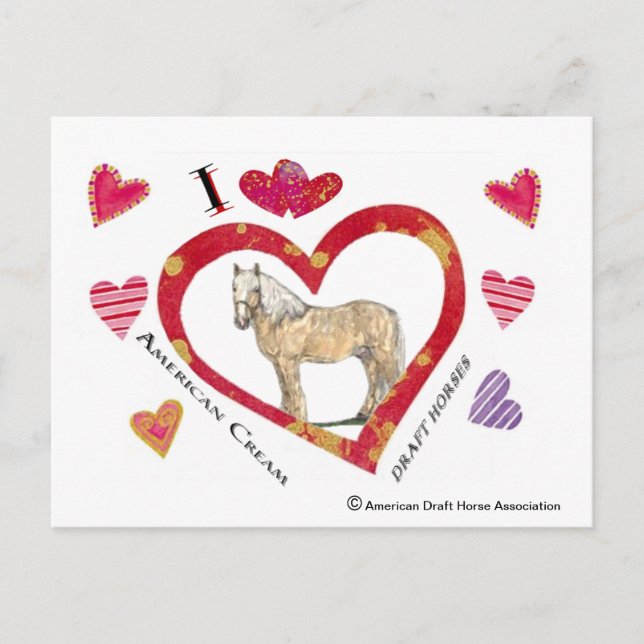 Carte postale Valentine de American Cream Draft Ho (Devant)