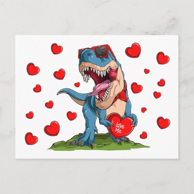 Carte Postale Valentine Dinosaur (Devant)