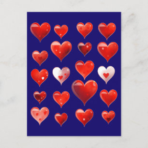 Carte Postale Valentine Hearts