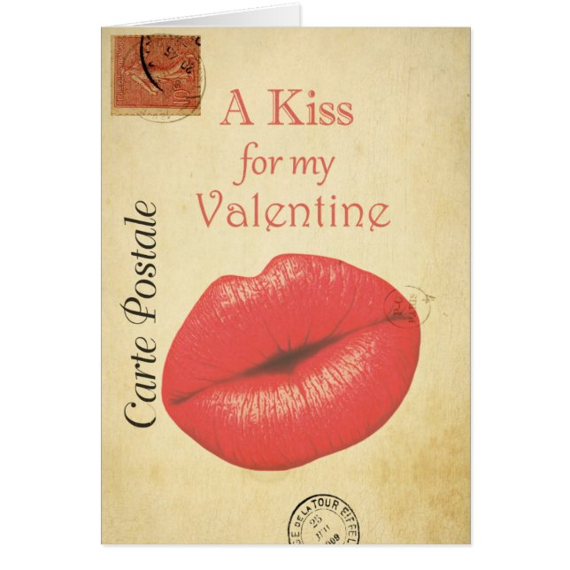 Carte Postale Valentine Kiss (Devant)