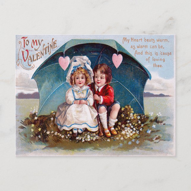 Carte Postale Valentine vintage (Devant)
