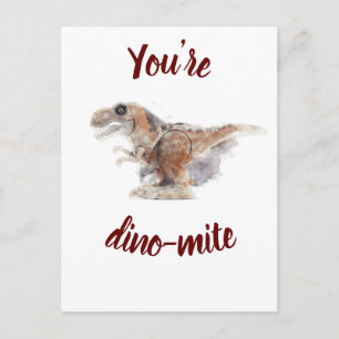 Carte Postale Valentine Vous êtes dino-mite