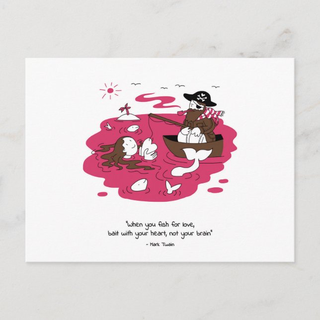 Carte Postale Valentine's Day - When you fish for love (Devant)