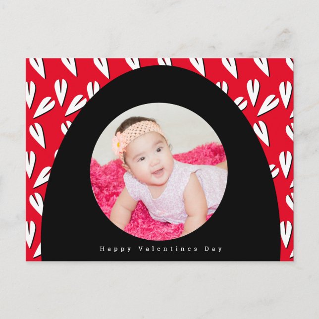 Carte Postale Valentines Jour Arc et Coeurs Motif Photo (Devant)