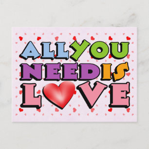 Carte Postale Valentines Jour Mignonne Rétro Tout Ce Dont Vous A