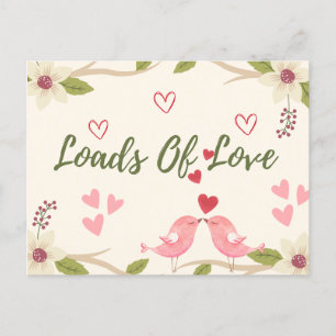 Carte Postale Valentine's Rustic Love Floral Cute