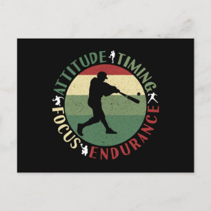 Carte Postale Valeurs d'équipe de baseball motivantes