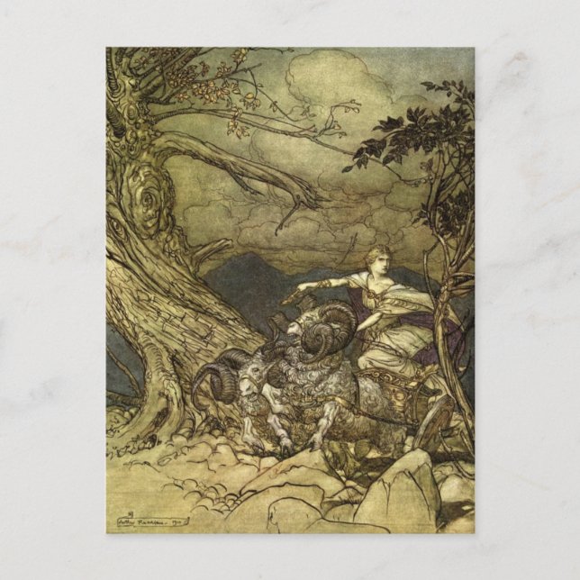 Carte Postale Valkyrie de Rackham (Devant)