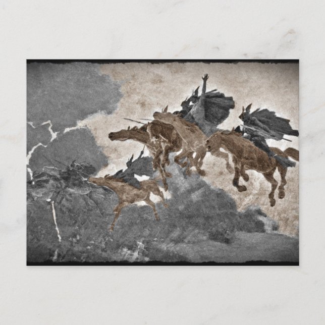 Carte Postale Valkyries dans la tempête (Devant)