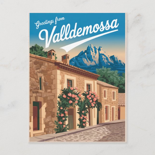 Carte Postale Valldemossa Mallorca vintage (Devant)