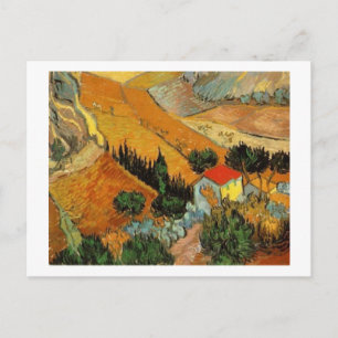 Carte Postale Vallée avec Plowman (F727)Van Gogh Fine Art