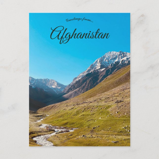 Carte Postale Vallée de Paryan Afghanistan (Devant)