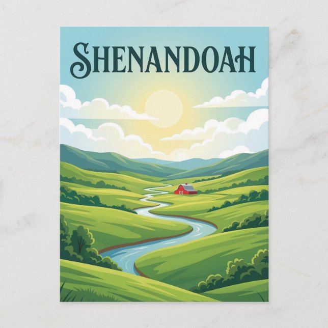 Carte Postale Vallée de Shenandoah (Devant)