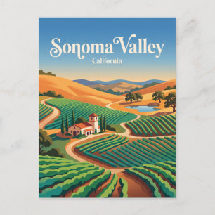Carte Postale Vallée de Sonoma Californie