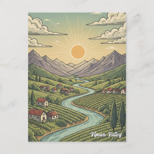 Carte Postale Vallée de Vipava, Slovénie