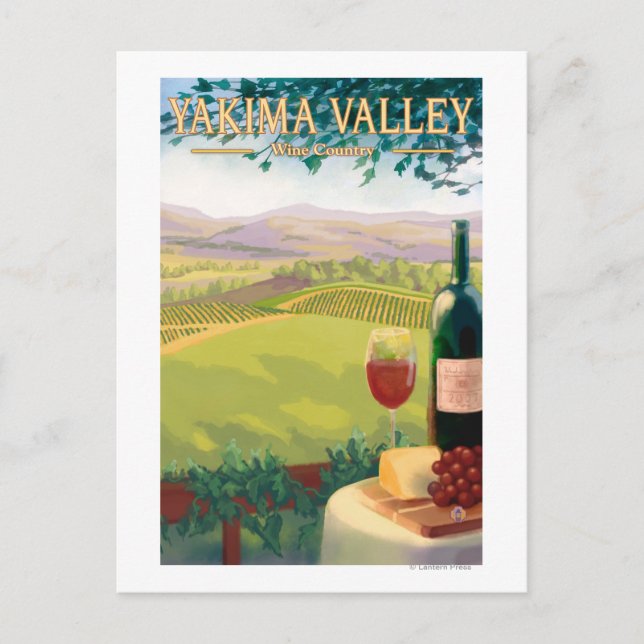 Carte Postale Vallée de Yakima, pays de WashingtonWine (Devant)