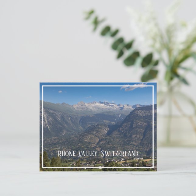 Carte Postale Vallée du Rhône et Hohstock View, Suisse (Debout devant)