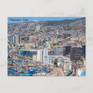 Carte Postale Valparaiso, Chili, City View