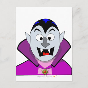 Carte Postale Vampire caricature de la belle Halloween
