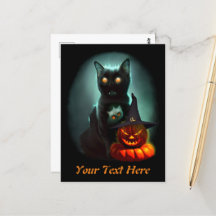 Vampire Chat et Assistant Citrouille Halloween Sur