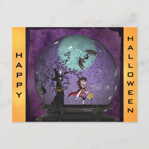 Carte Postale Vampire gothique Éffrayant mignon Halloween