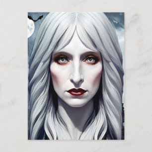 Carte Postale Vampire sorcière femme Imaginaire art noir