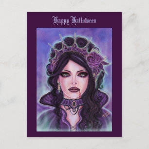 Carte Postale Vampire victorien gothique d'Halloween par Renee L