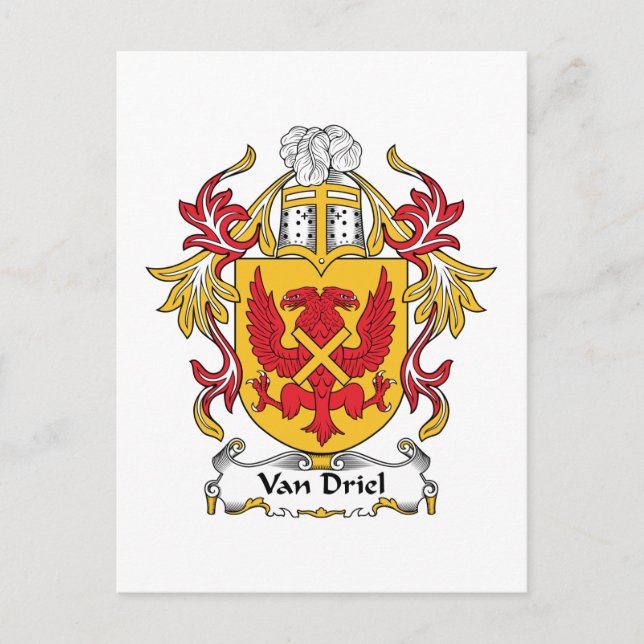 Carte Postale Van Driel Family Crest (Devant)