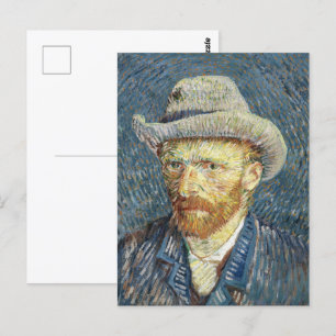 Carte Postale Van Gogh Autoportrait avec Grey Felt Casquette