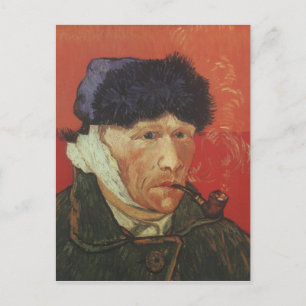 Carte Postale VAN GOGH - autoportrait avec oreille et tuyau liés