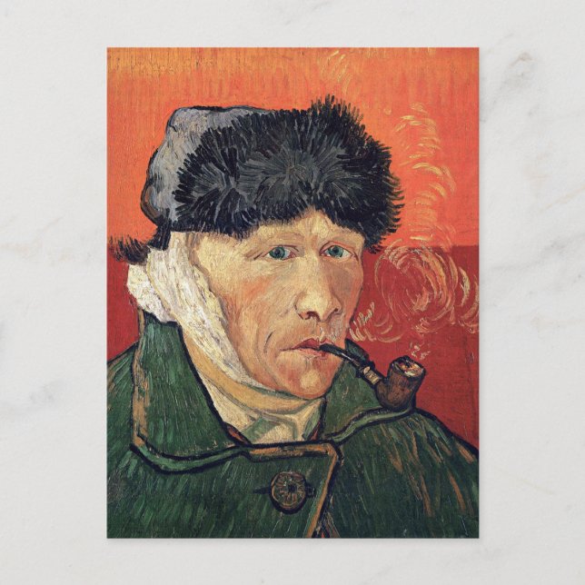 Carte Postale Van Gogh - Autoportrait avec oreille nue (Devant)