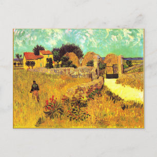 Carte Postale Van Gogh célèbre peinture, Ferme en Provence