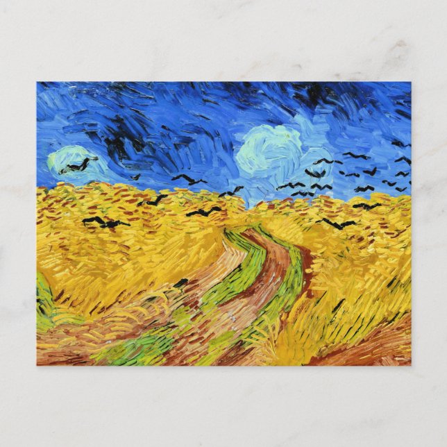 Carte Postale Van Gogh - Champ de blé avec corneilles, (Devant)