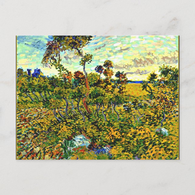 Carte Postale Van Gogh - Coucher de soleil à Montmajour (Devant)