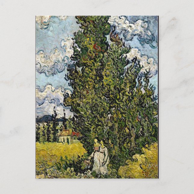 Carte Postale Van Gogh - Cyprès avec deux femmes (Devant)