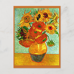 Carte Postale Van Gogh - Douze tournesols au mat