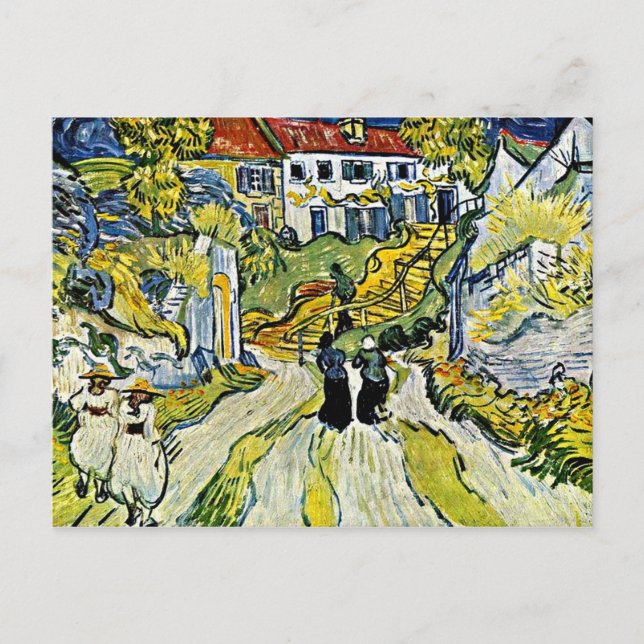 Carte Postale Van Gogh - Escalier à Auvers (Devant)
