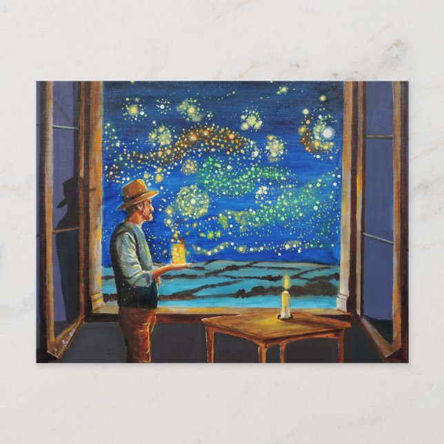 Carte Postale Van Gogh et les lucioles étoilées (Devant)