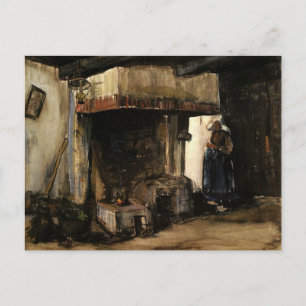 Carte Postale Van Gogh ; Femme par coeur, Impressionnisme Vintag