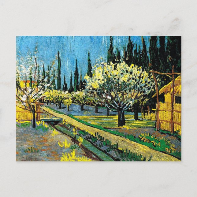 Carte Postale van gogh - Flower Orchard, (Devant)